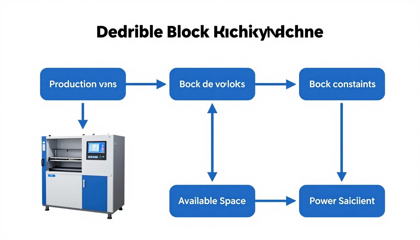 Decision flowchart for selecting the appropriate block making machine based on business needs