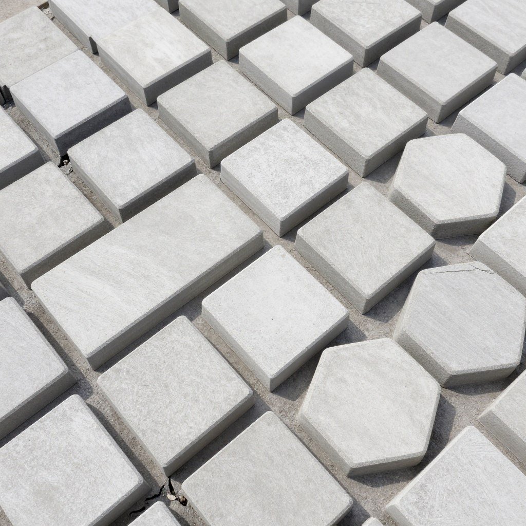 Decorative paver blocks for landscaping made with MAIKONG Hydraulic Block Making Machine