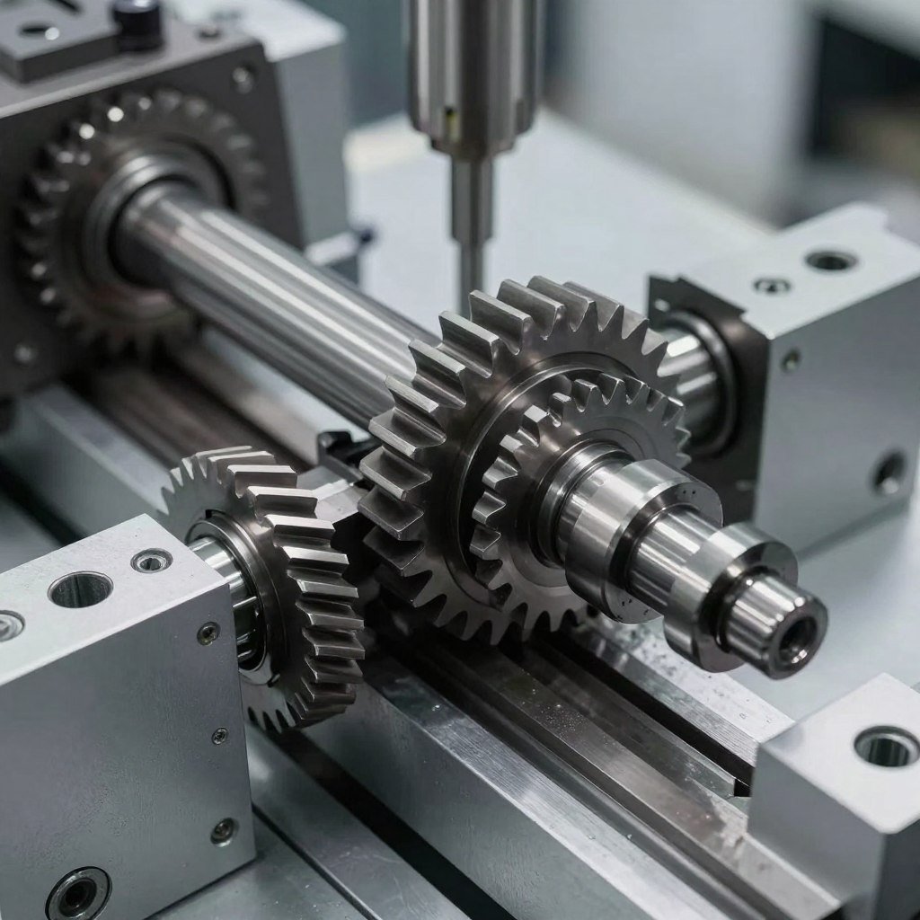 High-precision gear positioning system for concrete block molds High-precision gear positioning system for concrete block molds