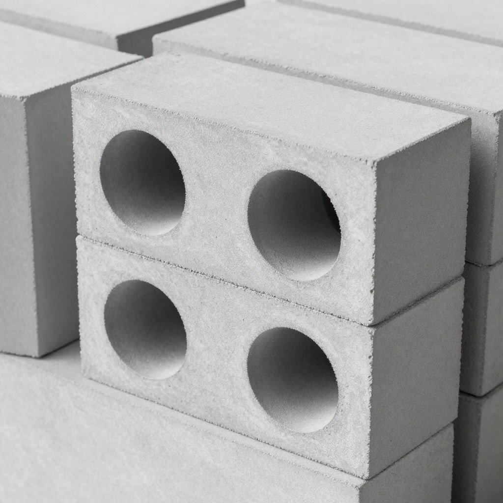 Hollow blocks produced by MAIKONG manual brick machine