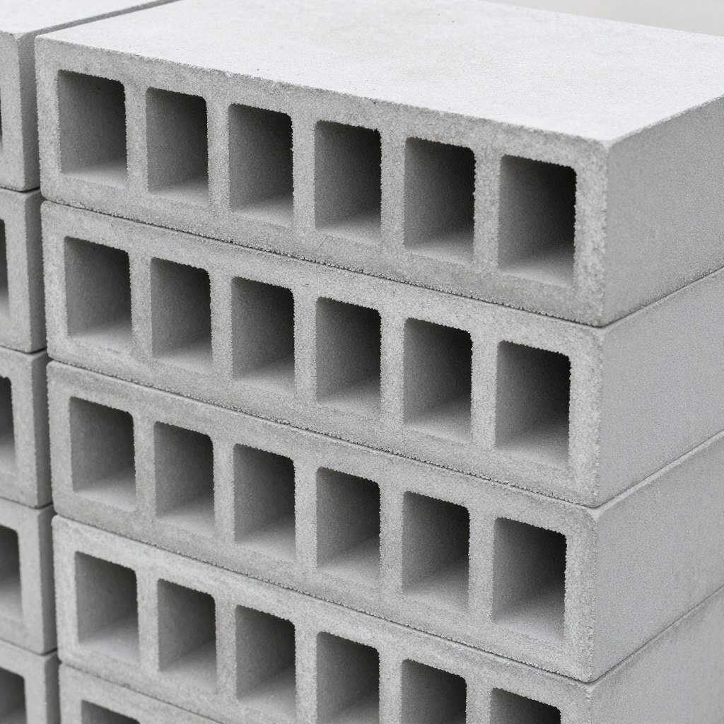 Hollow concrete blocks produced by MAIKONG Hydraulic Block Making Machine