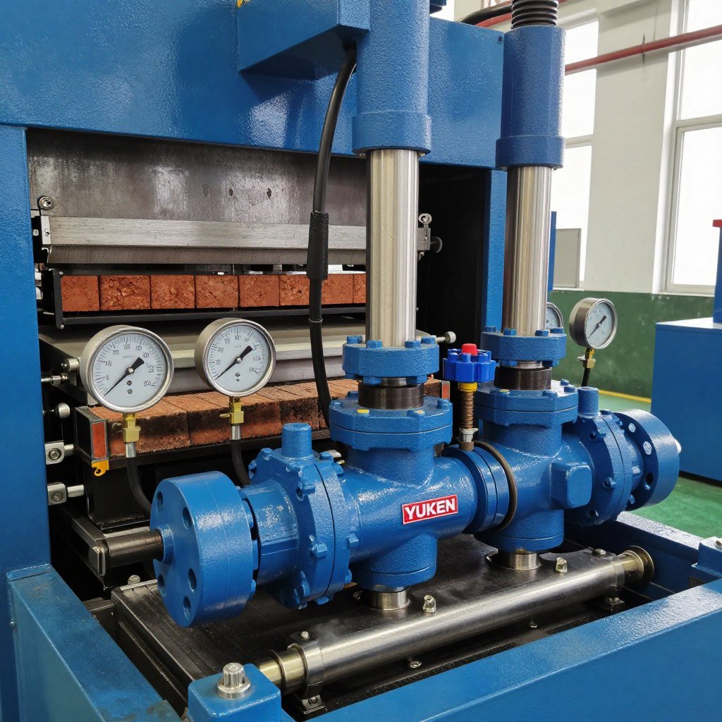 Hydraulic system with YUKEN valves in MAIKONG brick machine