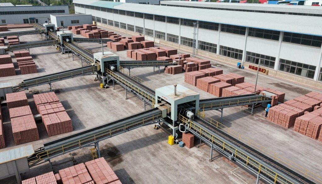 MAIKONG automatic brick production line at a commercial brick yard MAIKONG automatic brick production line at a commercial brick yard