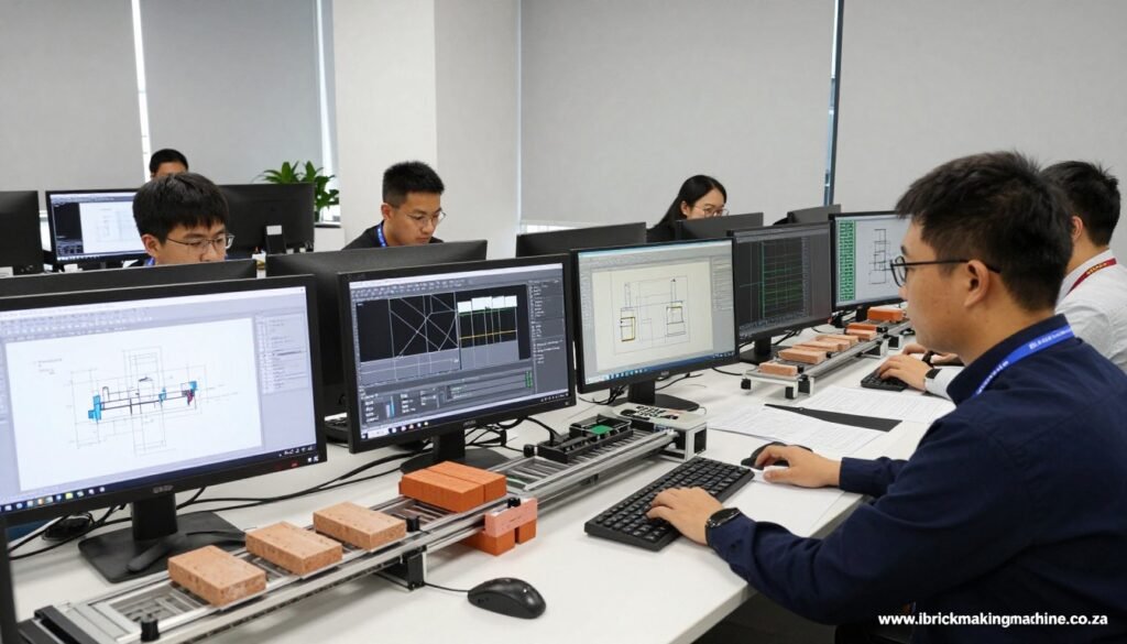 MAIKONG engineers working on customized brick production line design