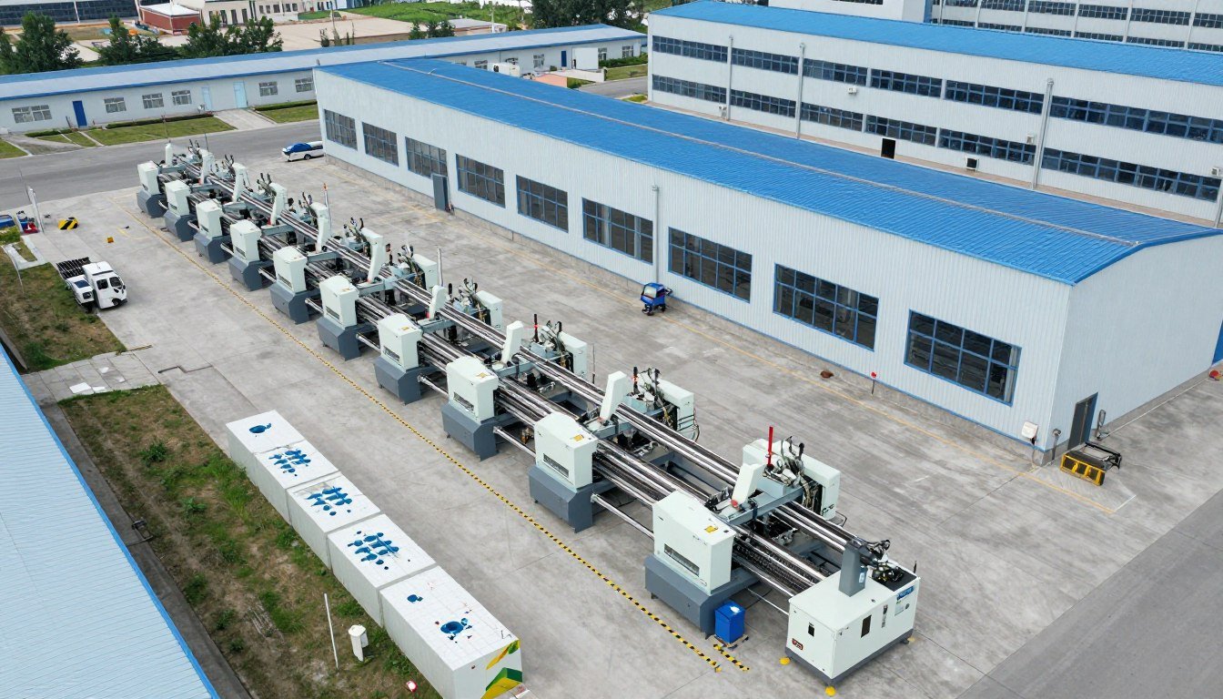 MAIKONG factory in GD, SZ showing block making machine manufacturing facilities