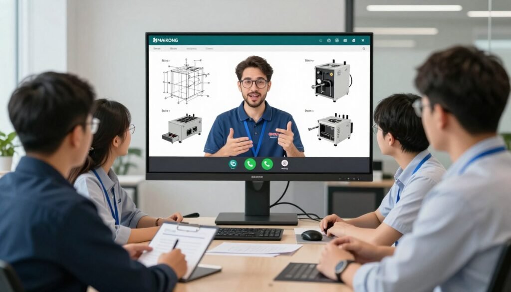 MAIKONG technical support team assisting customers via WhatsApp