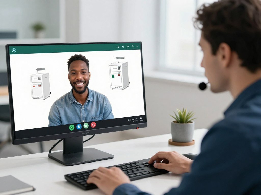MAIKONG technical support team providing remote assistance via WhatsApp