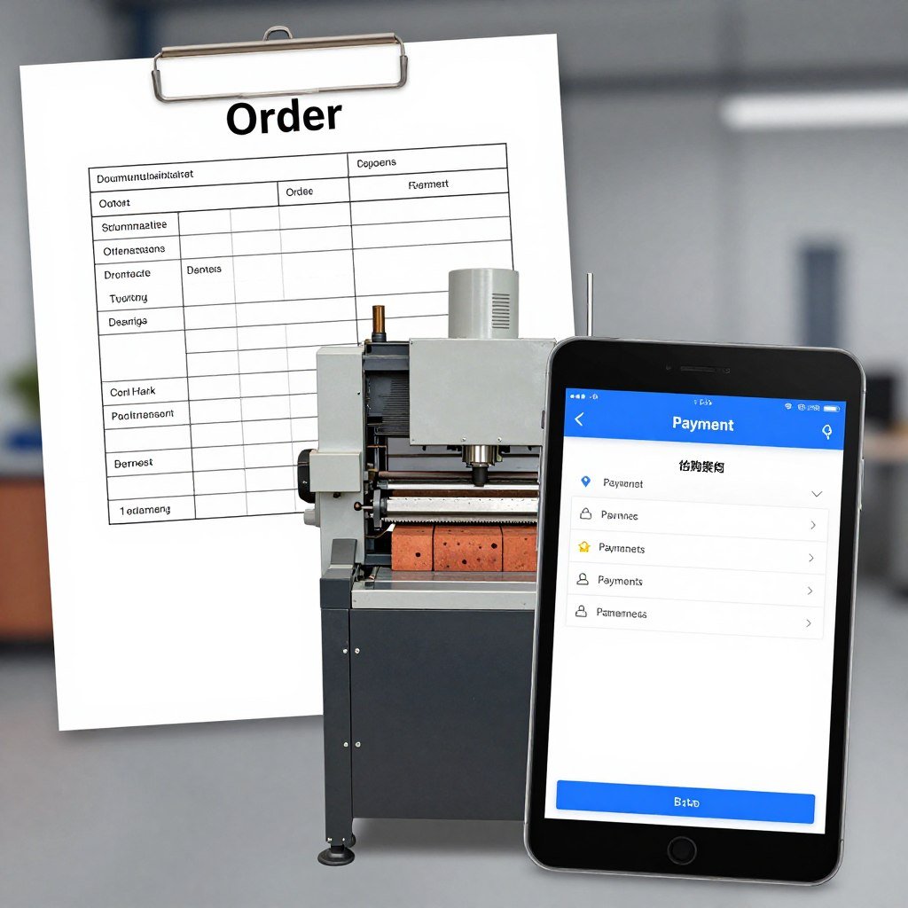 Order processing and payment for brick machine Order processing and payment for brick machine