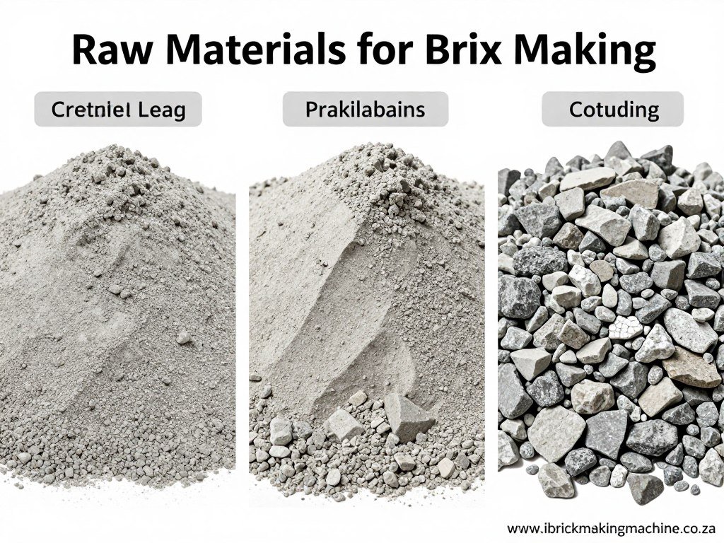 Raw materials for manual brick making machine Raw materials for manual brick making machine