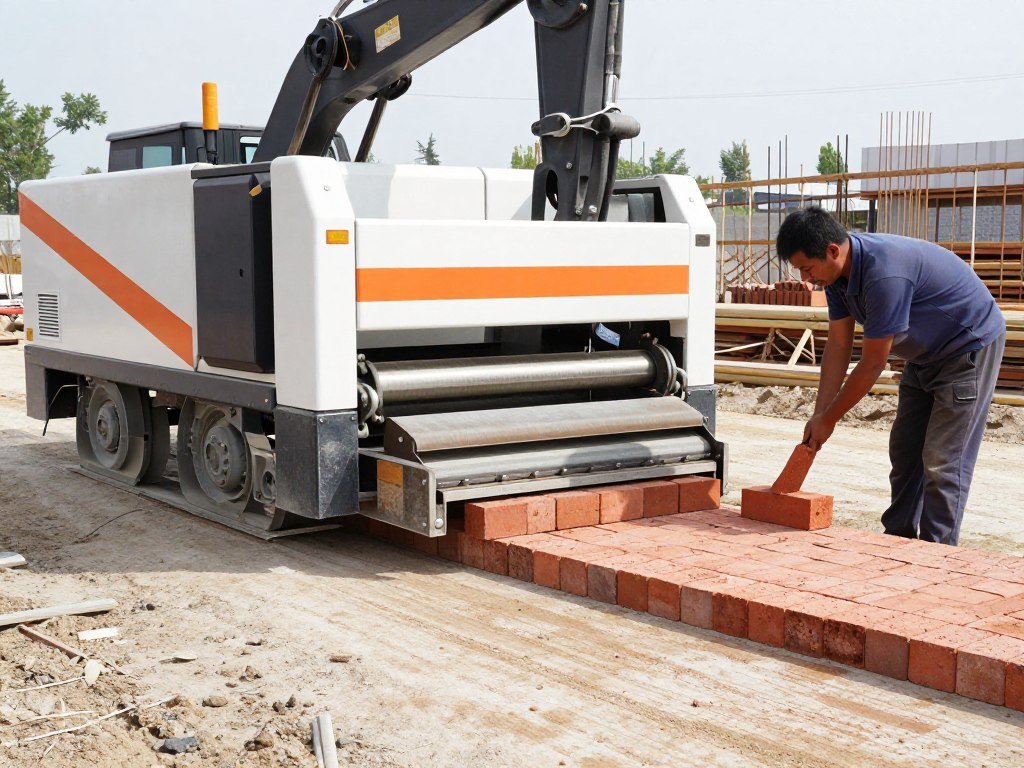 Semi-automatic brick laying machine for versatile applications Semi-automatic brick laying machine for versatile applications