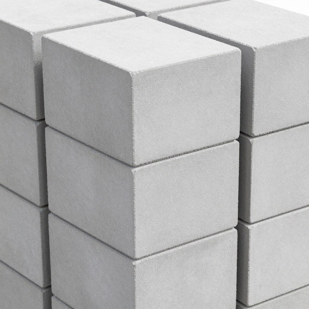 Solid concrete blocks with precise dimensions from MAIKONG Hydraulic Block Making Machine