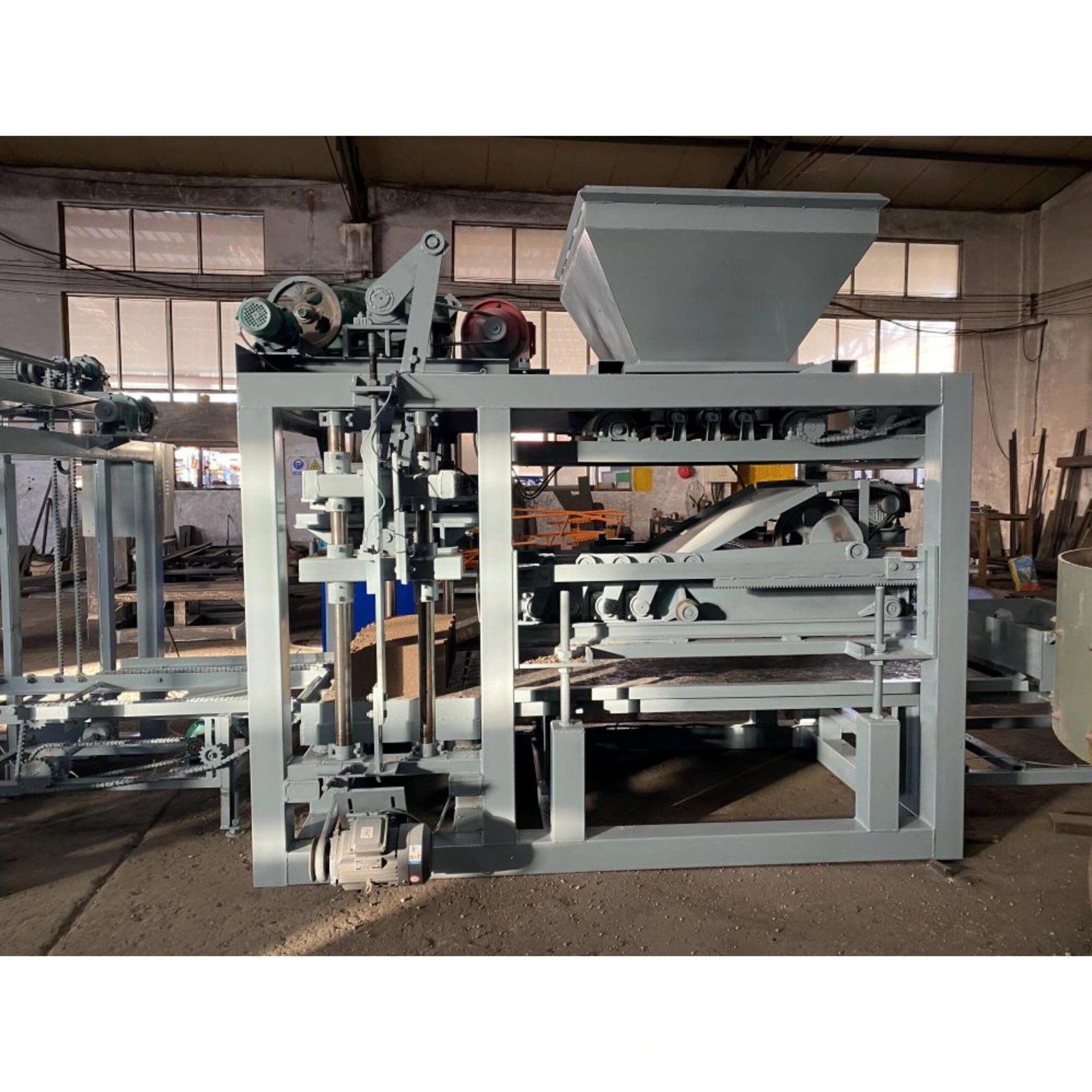 Modern brick manufacturing machine in operation at South African production facility