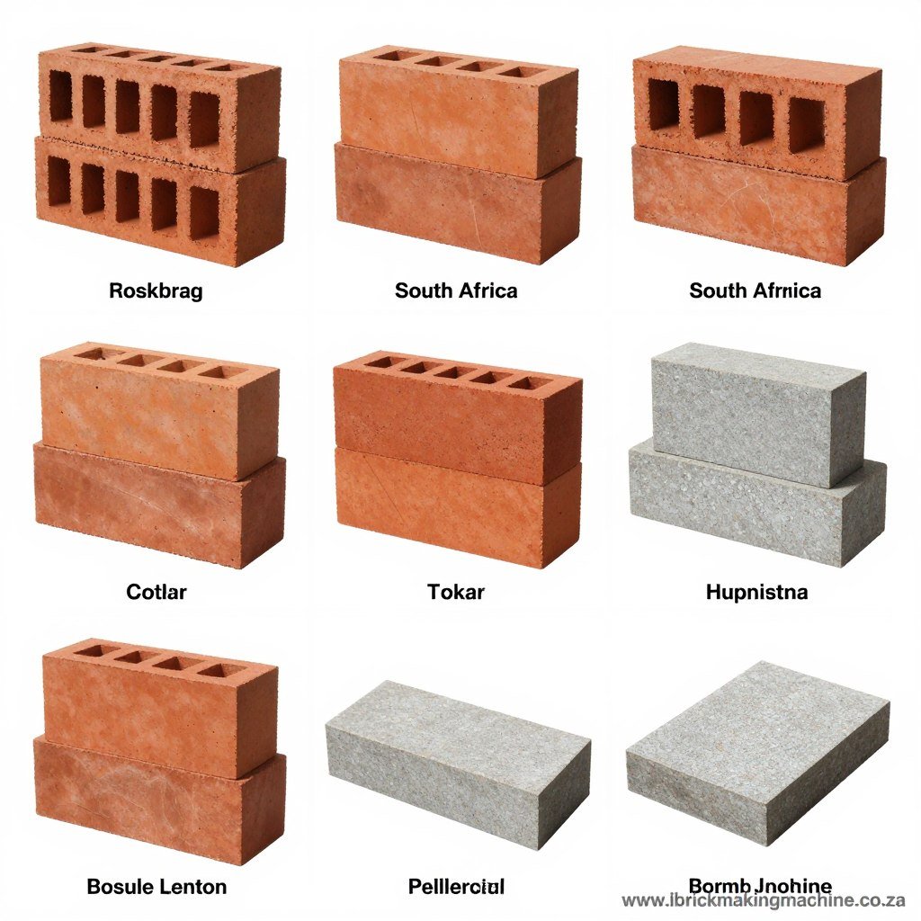 Different brick types produced by MAIKONG machines Different brick types produced by MAIKONG machines