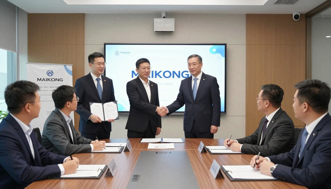 MAIKONG distributor partnership handshake ceremony