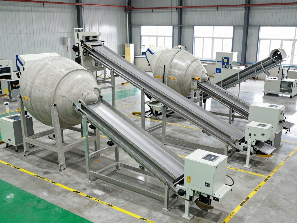 Supporting equipment for brick production including mixers and conveyors