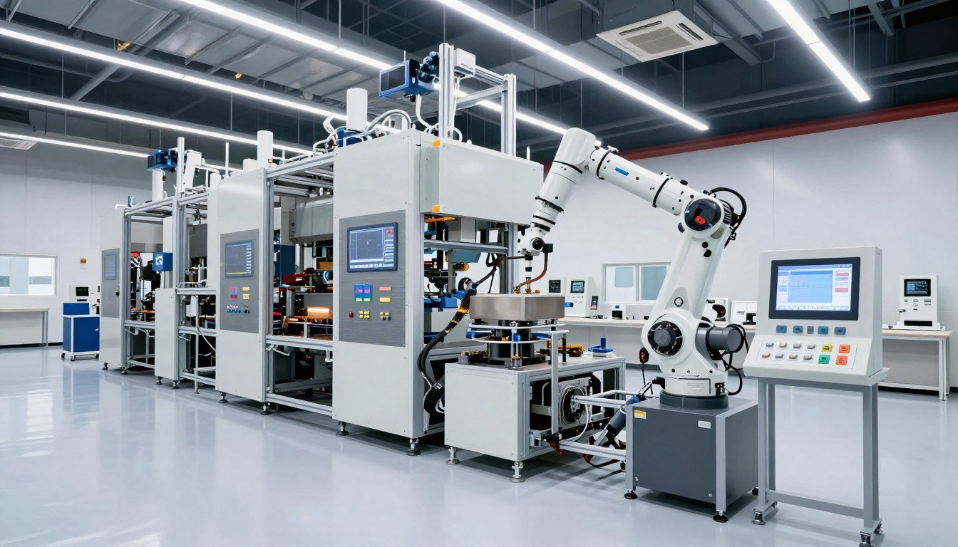 Advanced automated brick production facility with digital controls