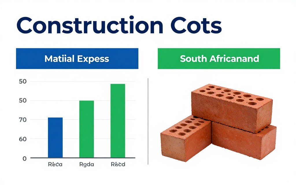 Construction cost comparison chart showing mortar savings with interlocking bricks Construction cost comparison chart showing mortar savings with interlocking bricks