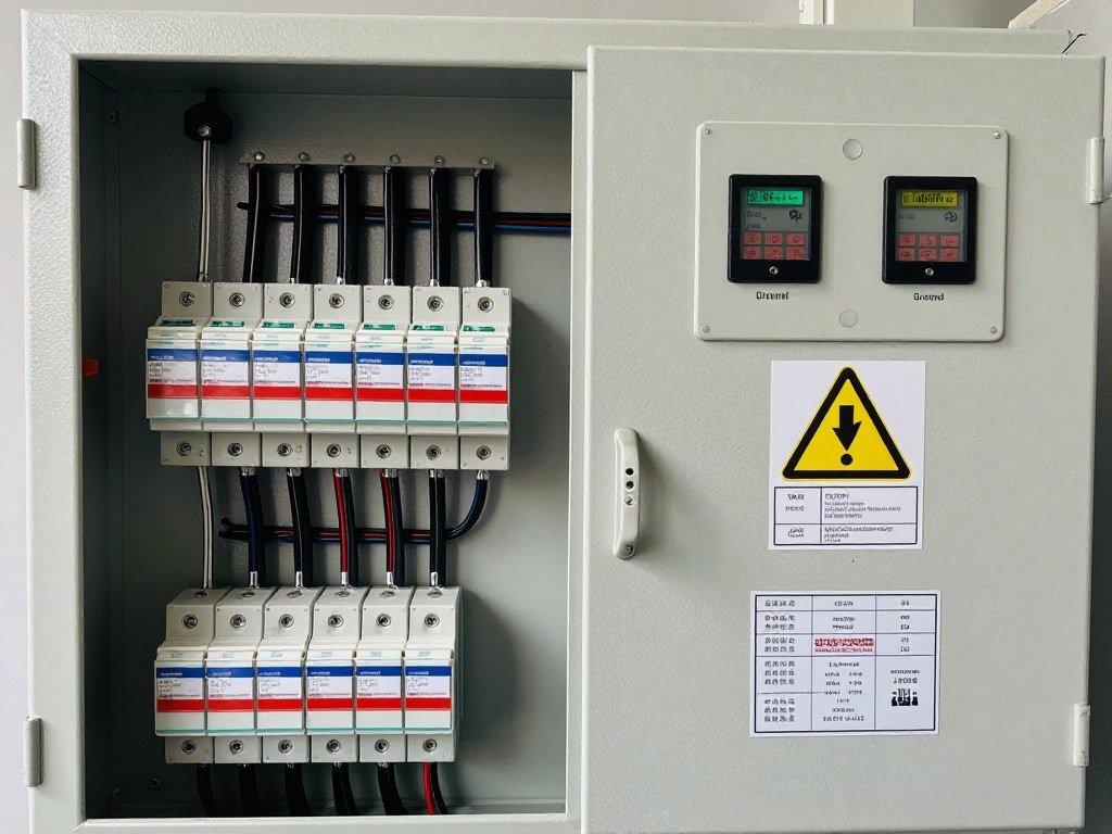 Electrical control panel with GFCI protection and proper labeling