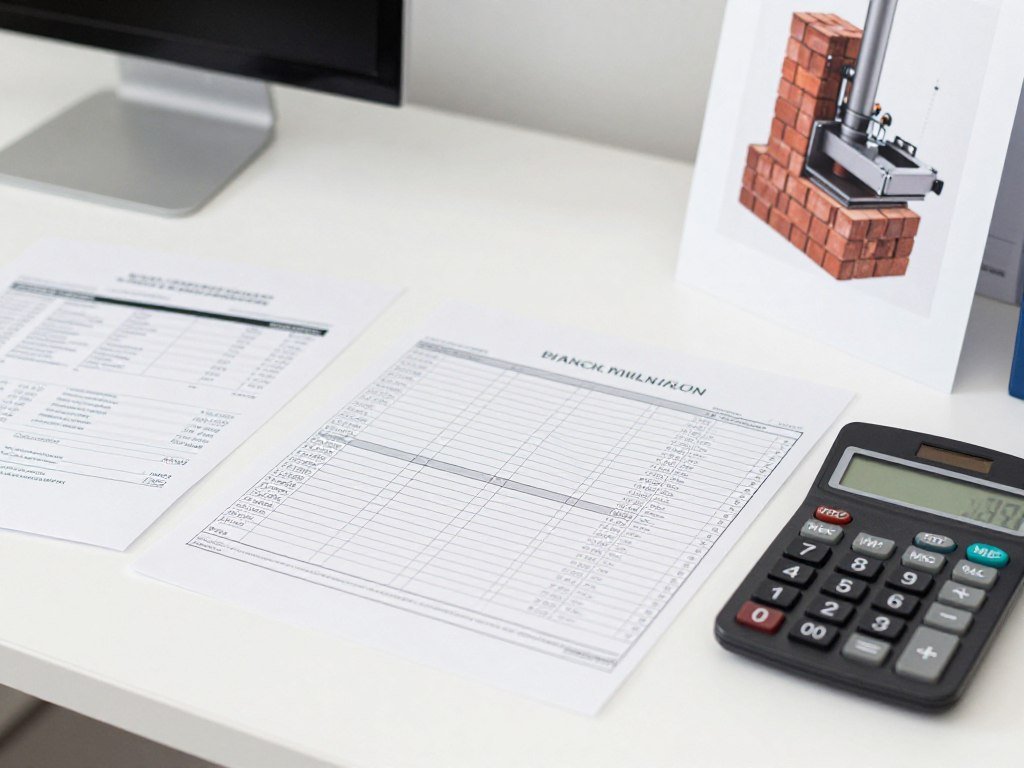Financial documents showing brick making machine financing options