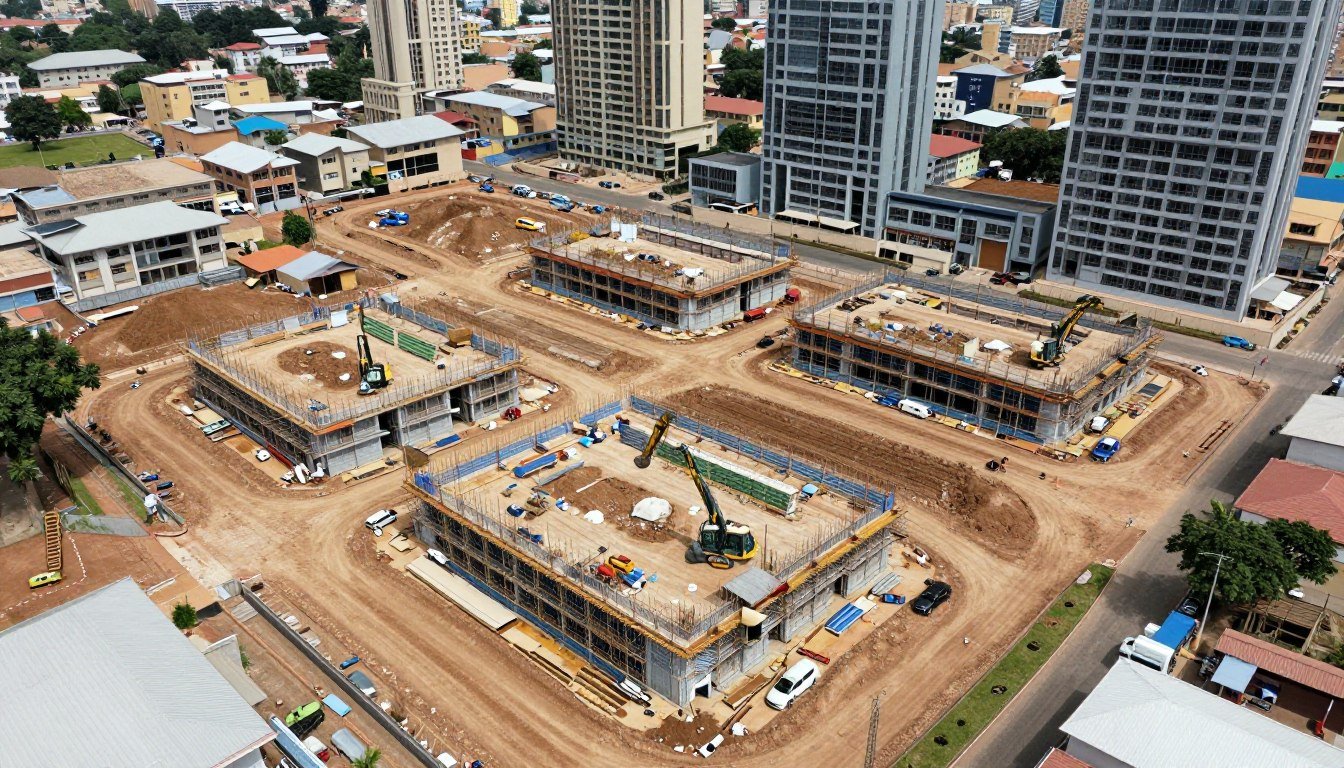 Growing African construction market showing residential development projects