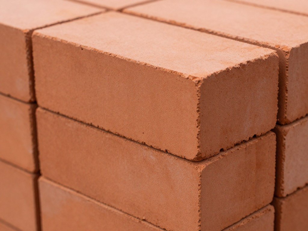 High quality face bricks showing uniform color and texture High quality face bricks showing uniform color and texture