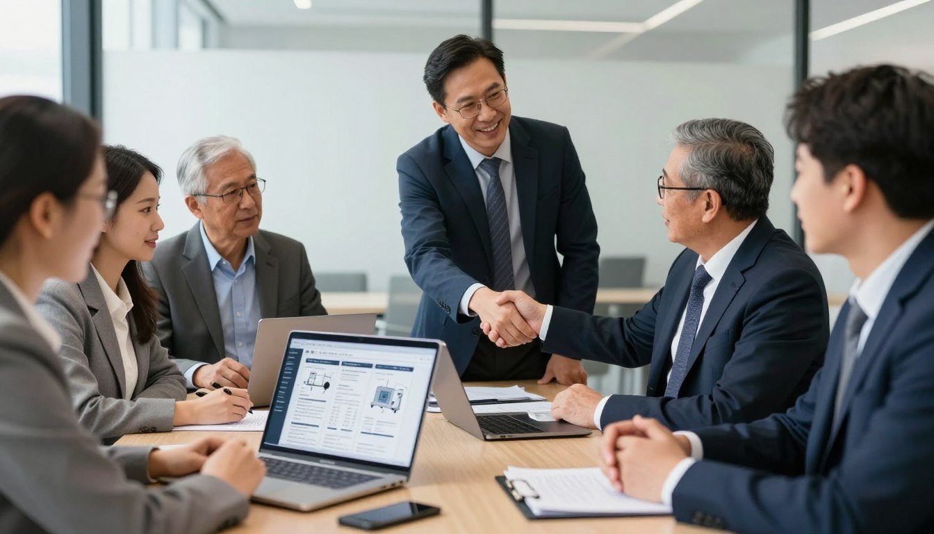 MAIKONG representatives meeting with South African clients