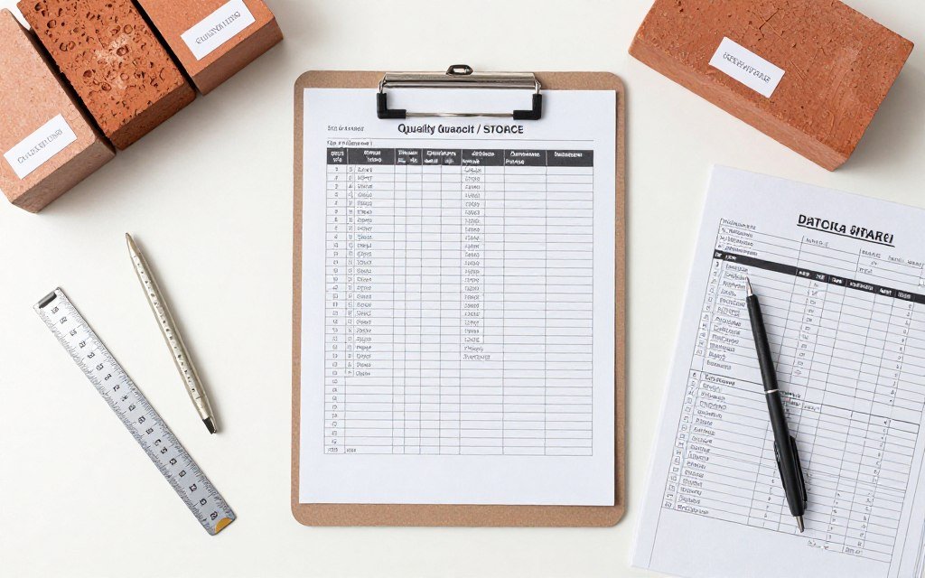 Quality control documentation and testing records for brick production