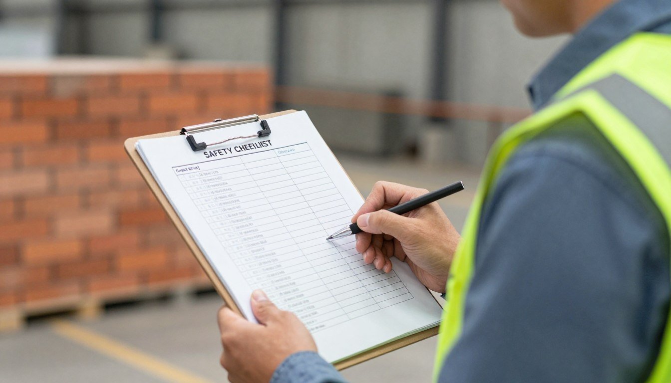 Safety compliance checklist for brick manufacturing facility