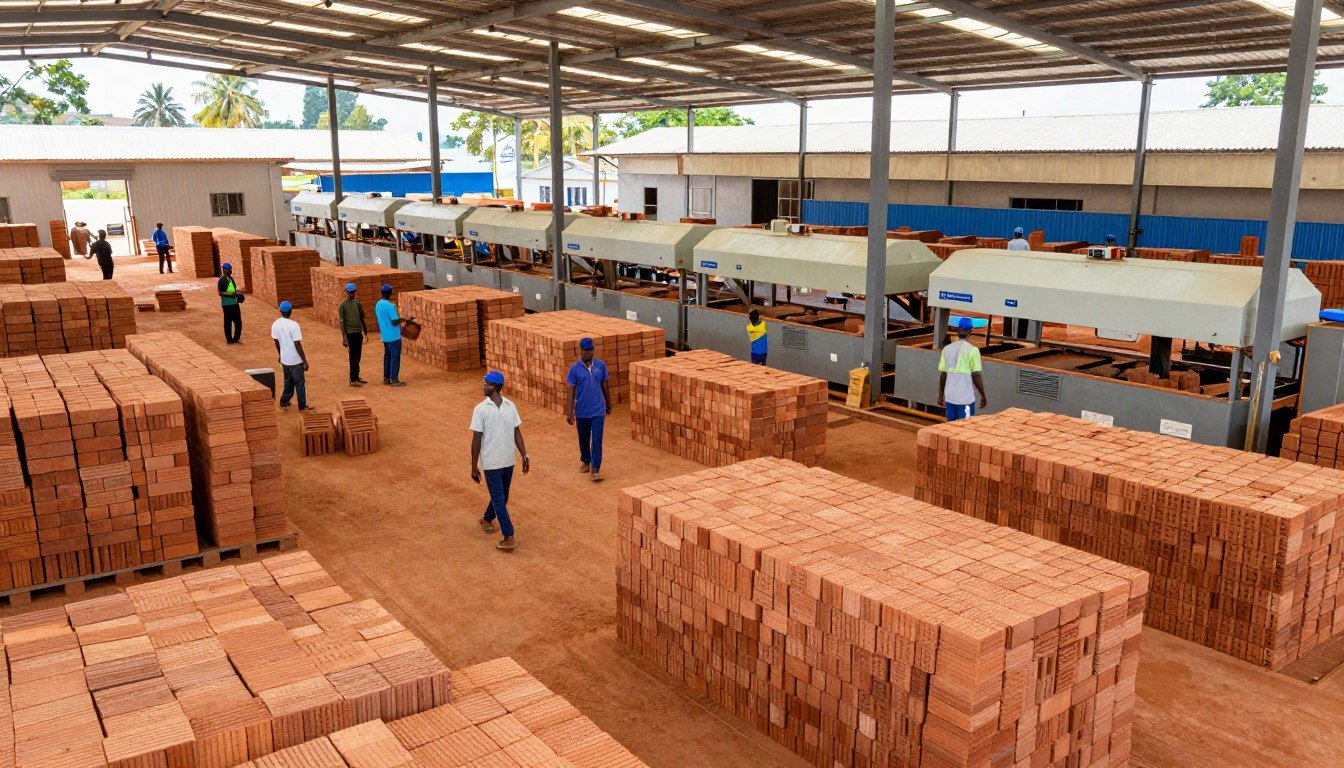 Successful brick manufacturing facility in Africa