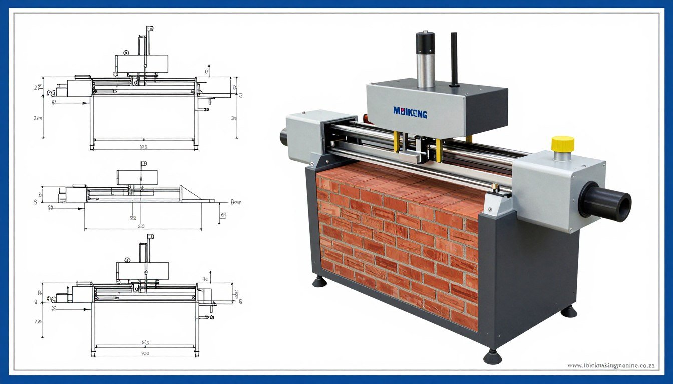Custom brick machine configuration engineering drawing
