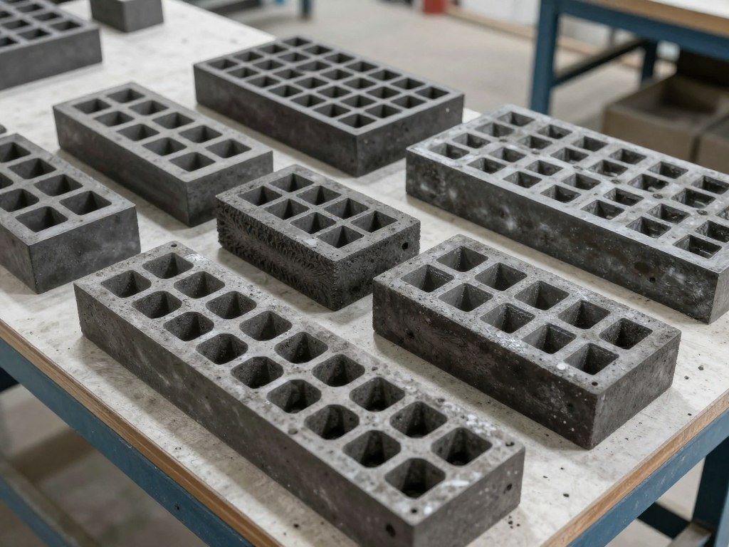 Different mold configurations for earth brick making machines Different mold configurations for earth brick making machines
